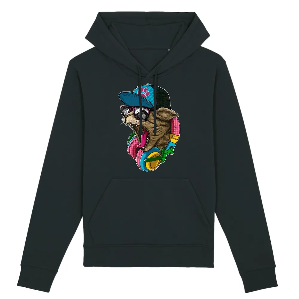 Cool Cat Graphic Pullover Hoodie