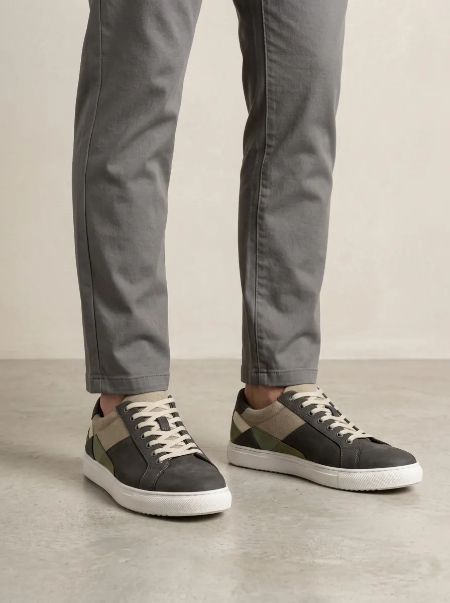 Men's Everyday Minimalist Colorblock Printed Casual Shoes