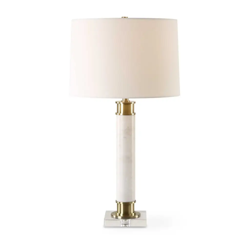 Marble Column Table Lamp