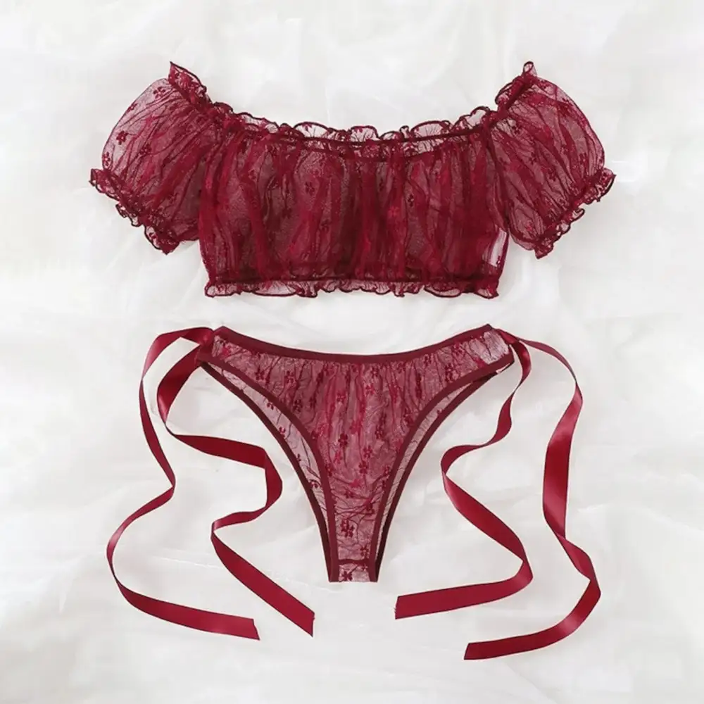 Ruffle Bralette Lingerie Set