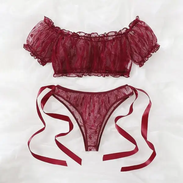 Ruffle Bralette Lingerie Set