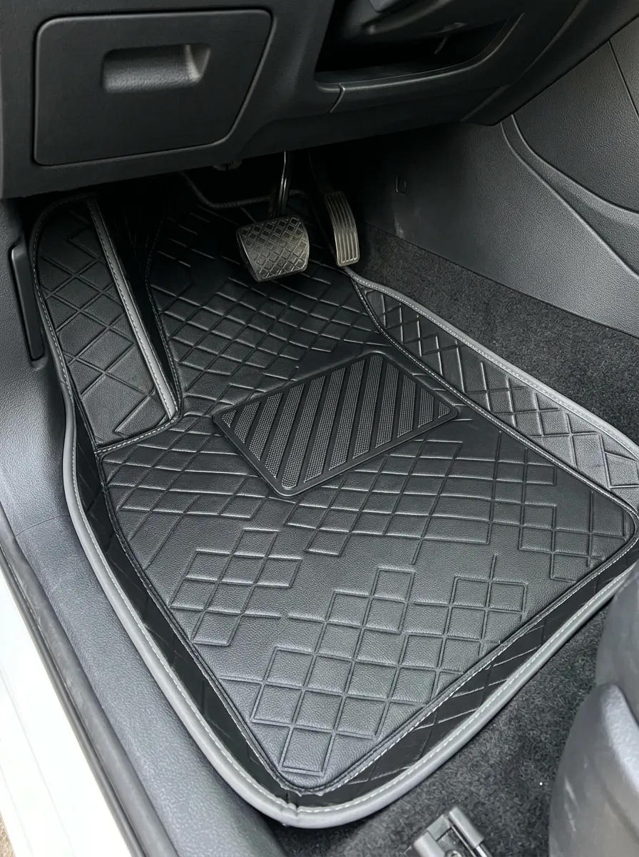 Diamond-Quilted Quilted Floor Mats