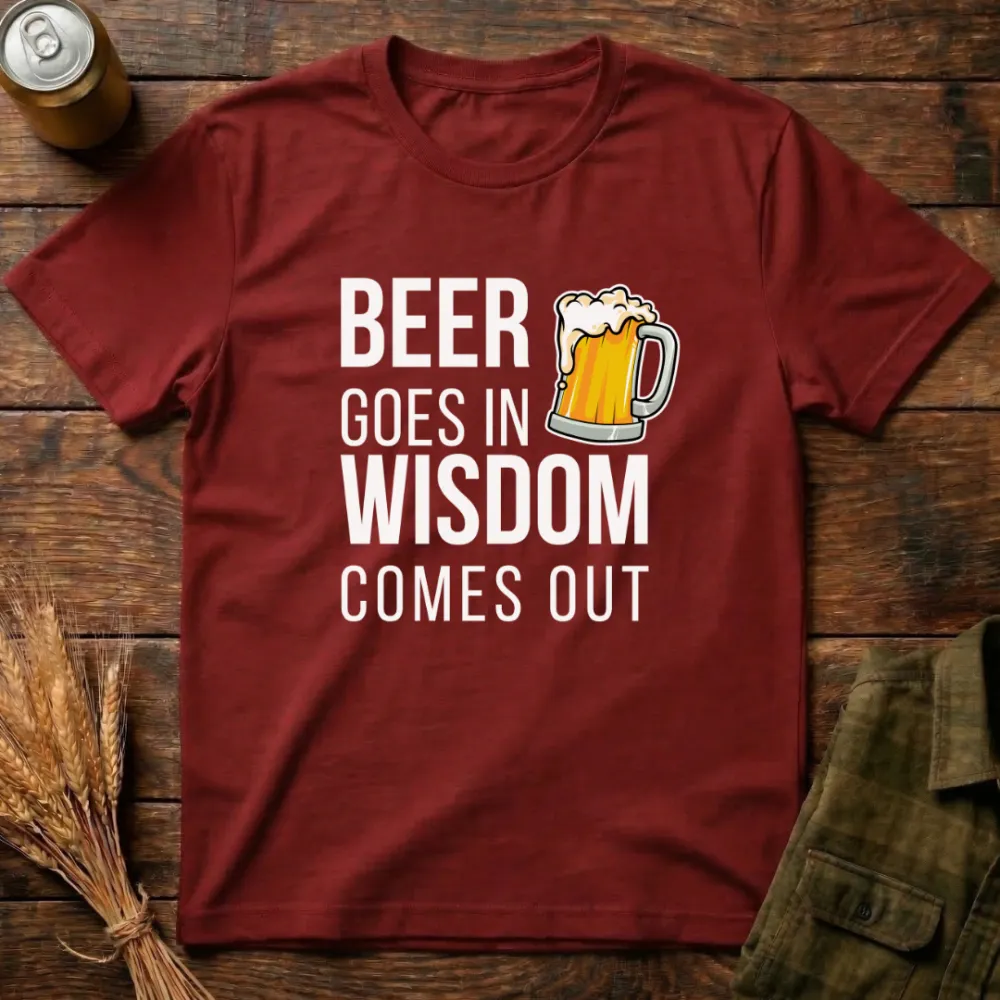 Beer Wisdom Graphic Cotton T-Shirt