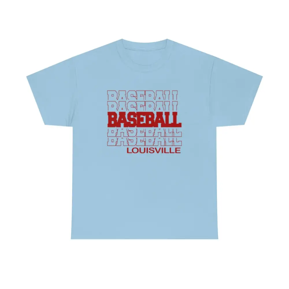 Baseball Louisville in Modern Stacked Lettering T-Shirt
