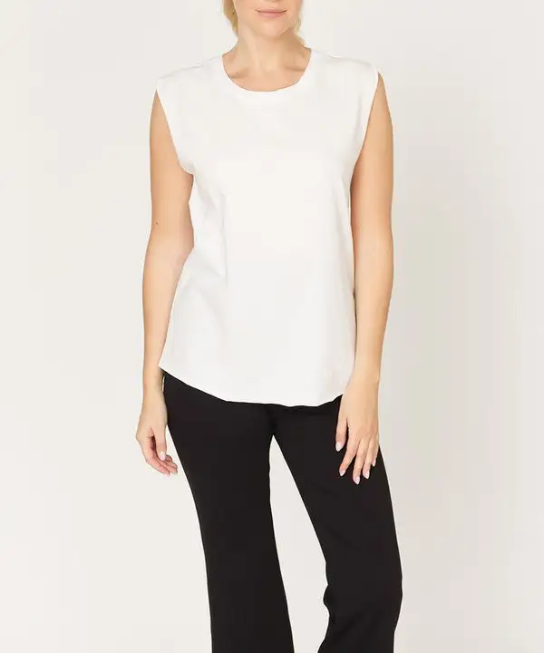 Crew Neck Sleeveless Tank Top