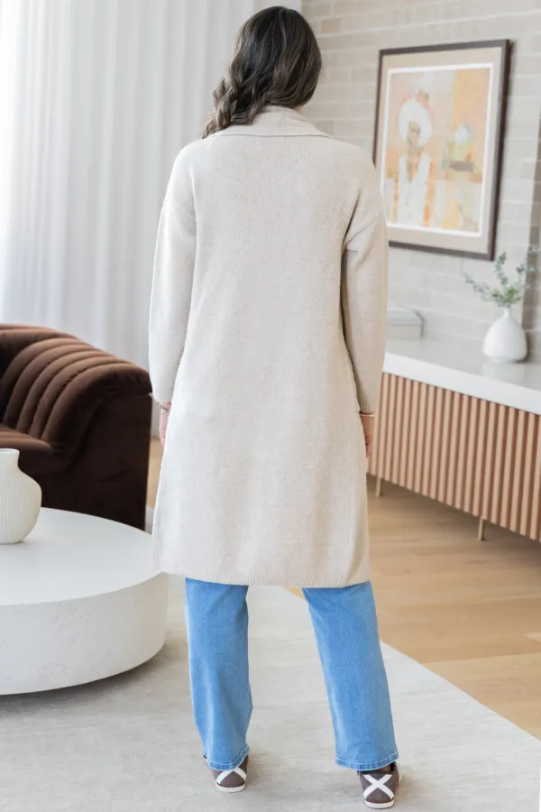 Longline Open Knit Cardigan
