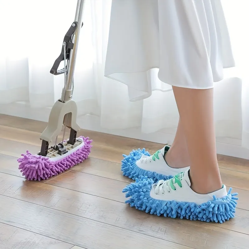 Chenille Cleaning Slippers
