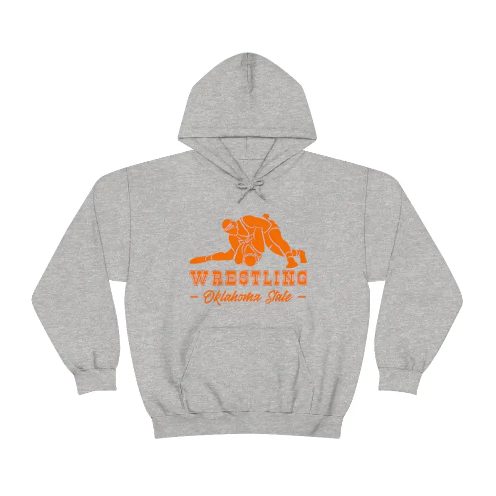 Retro Text Wrestling Graphic Pullover Hoodie