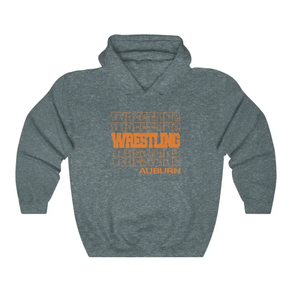 Soft Fleece Modern Stacked Wrestling Graphic Pullover Hoodie