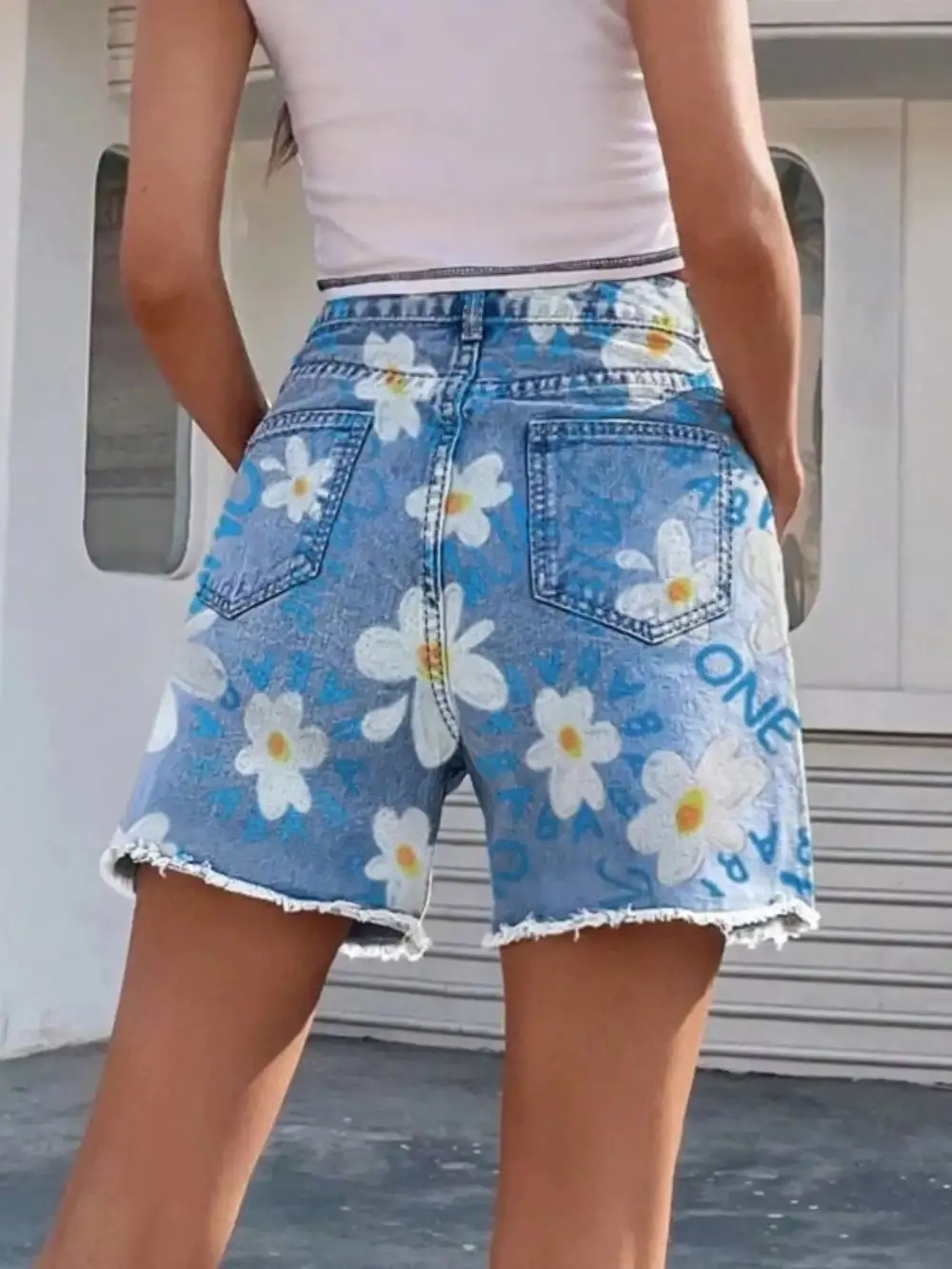 Soft Touch Frayed Hem Shorts