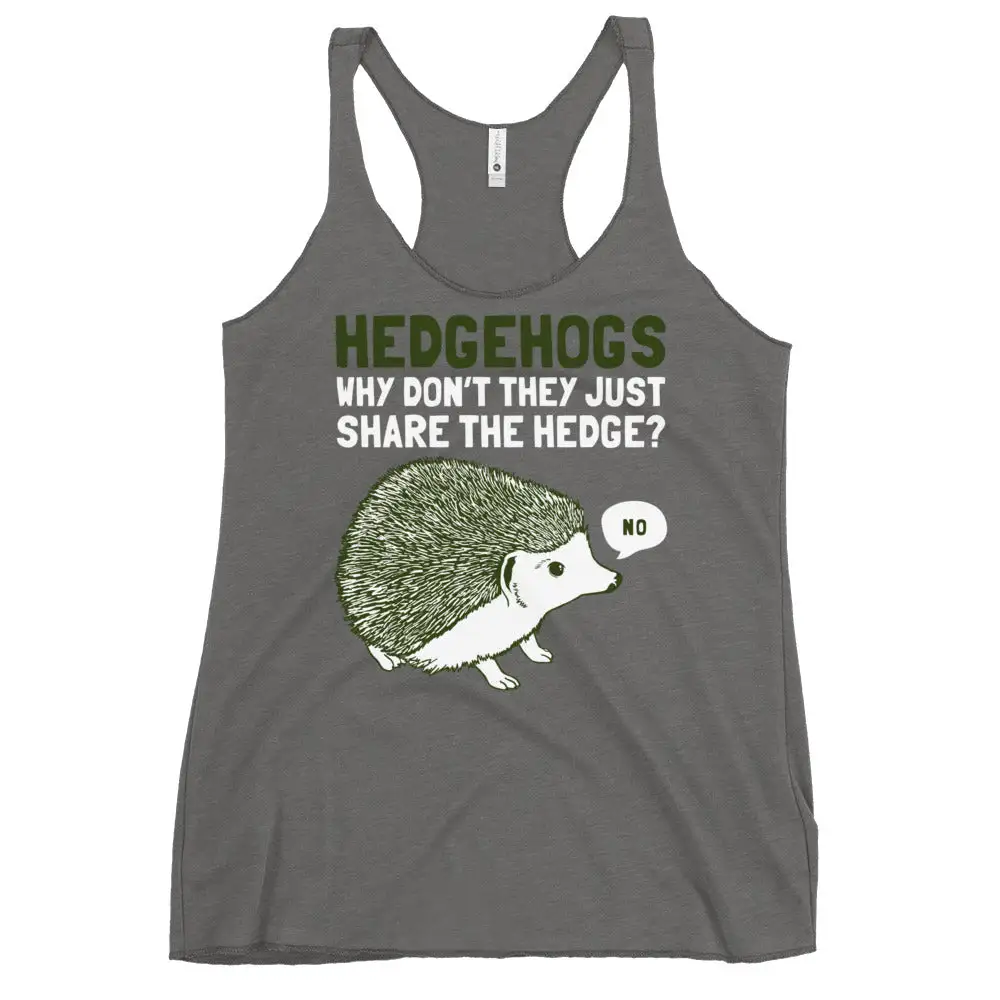 Hedgehog Animal Racerback Tank