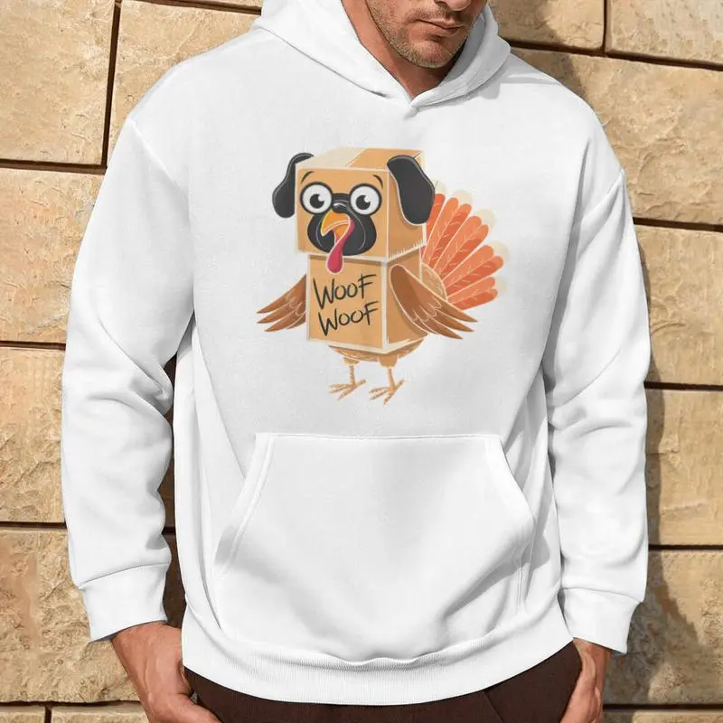 Turkey Fake Pug Disguise Dog Lovers Hoodie