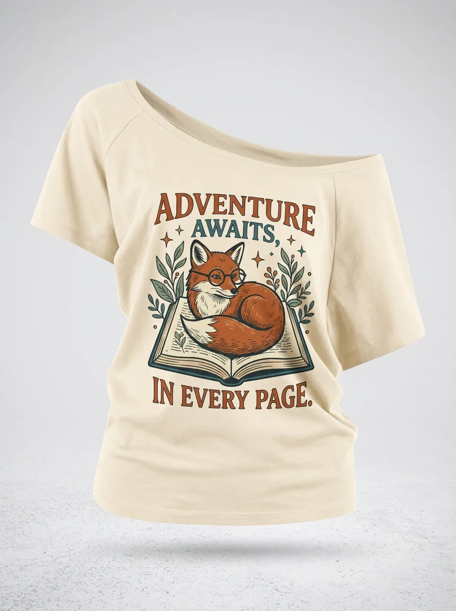 Book Lover Fox Adventure Awaits T-Shirt