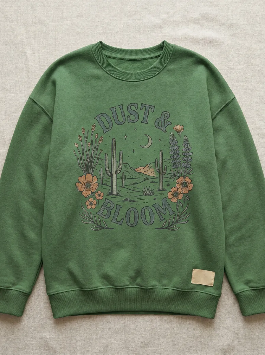Floral Desert Western Graphic Sweatshirt