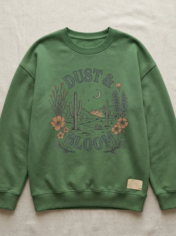 Floral Desert Western Graphic Sweatshirt