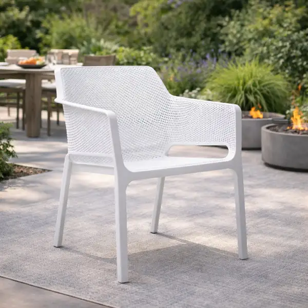 Outdoor Perforated Cushioned Armchair