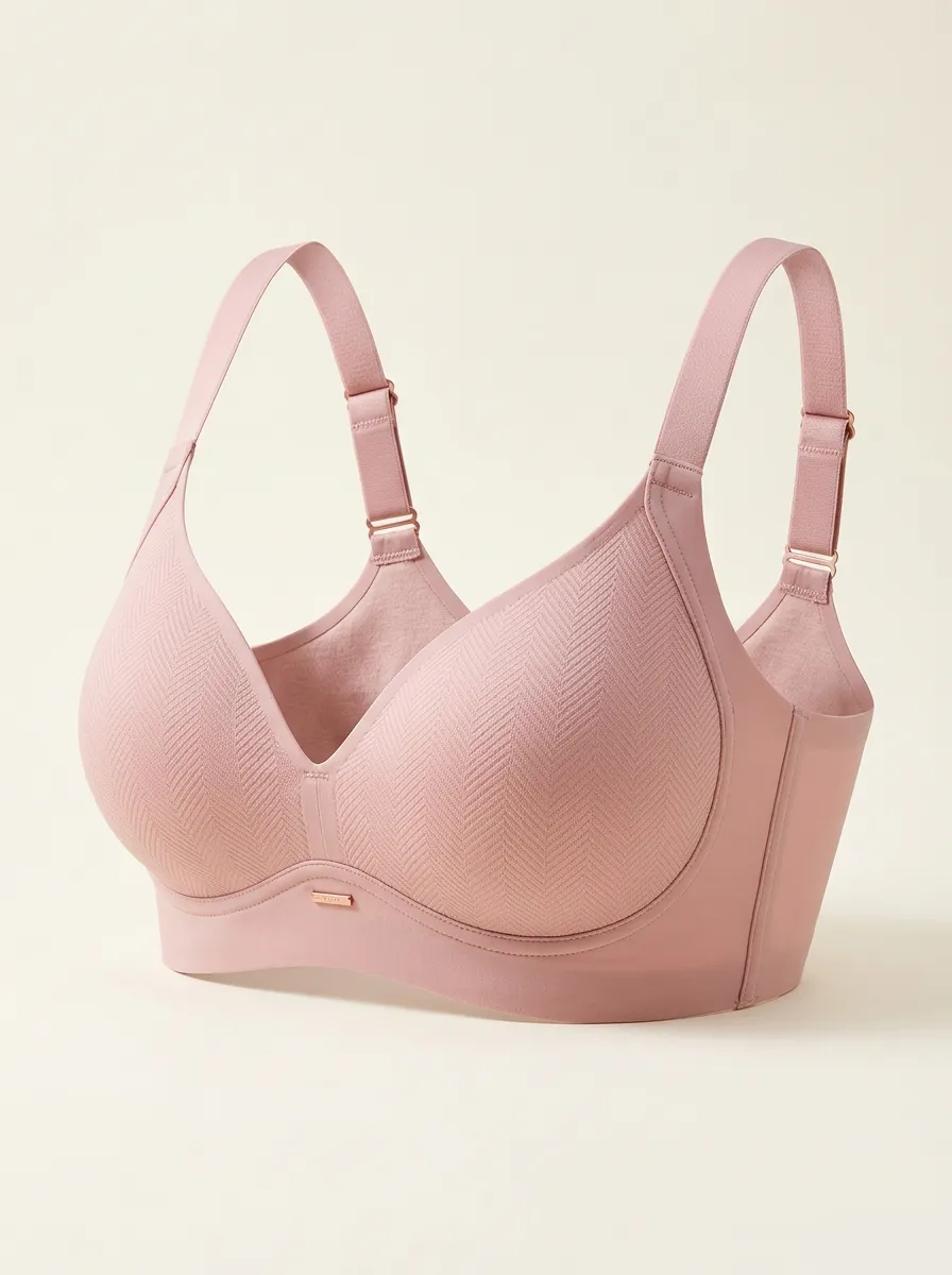 Refined Herringbone Look Women's Bra
