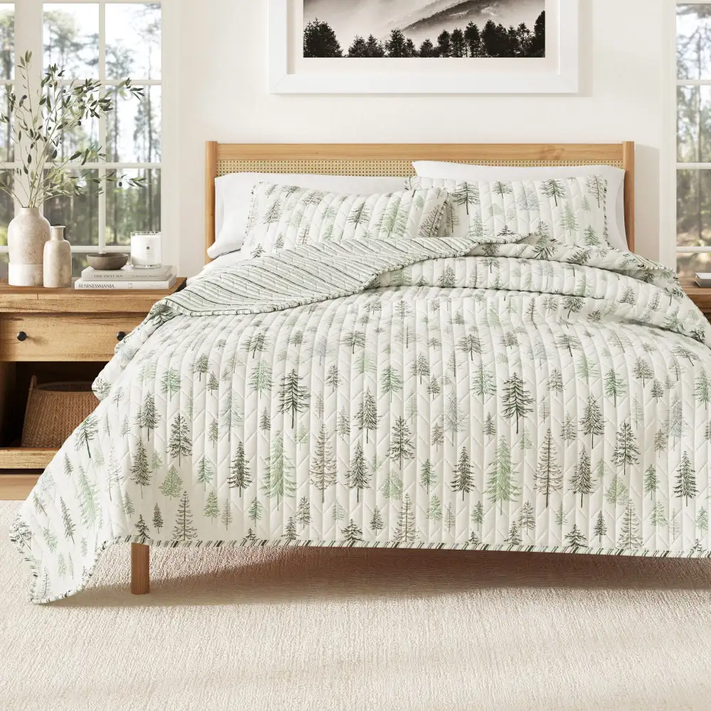 Bedroom Lodge Quilt Bedding Set