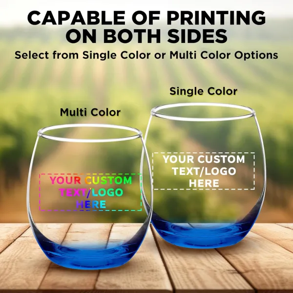Custom Stemless Wine Glasses