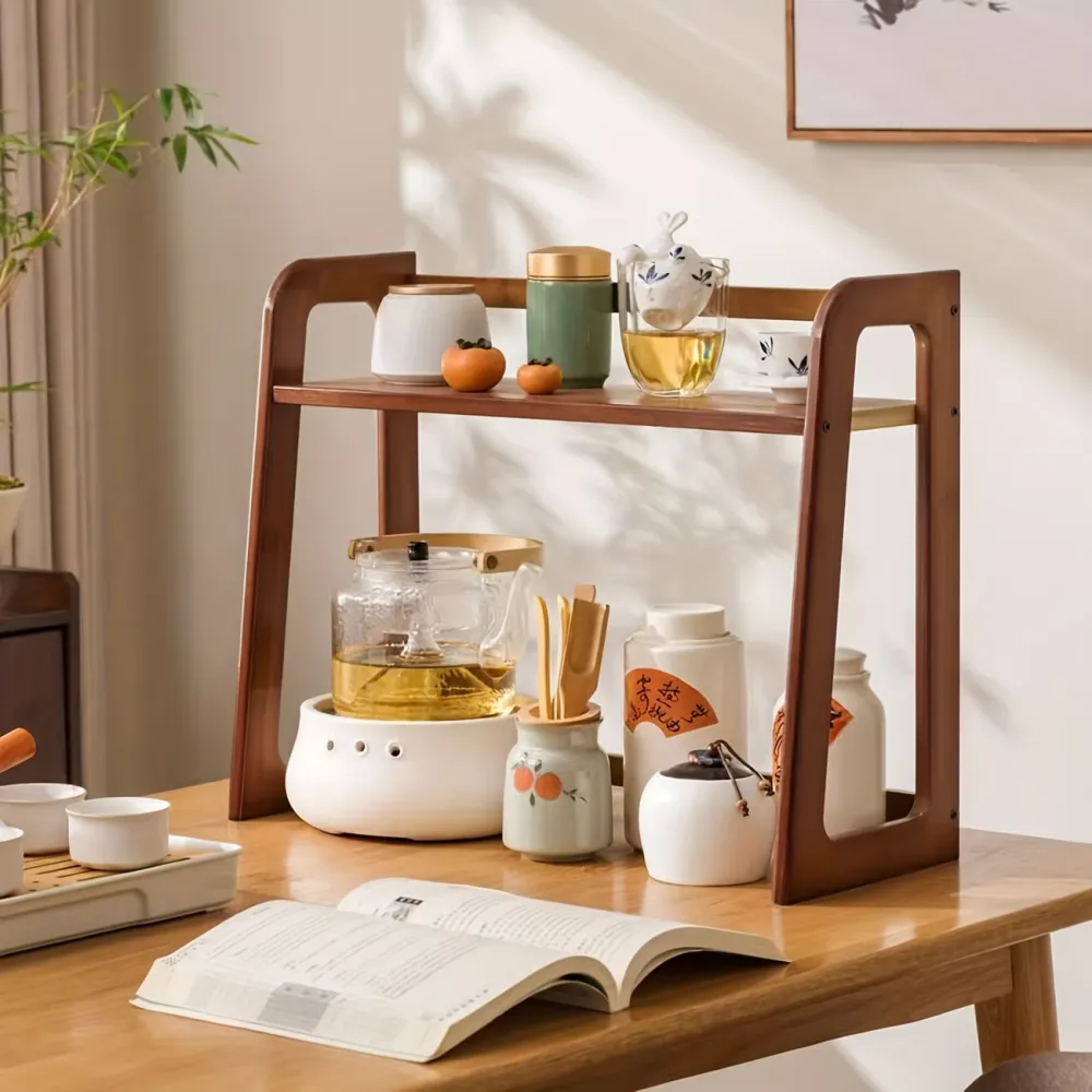Natural Bamboo Desk Rack