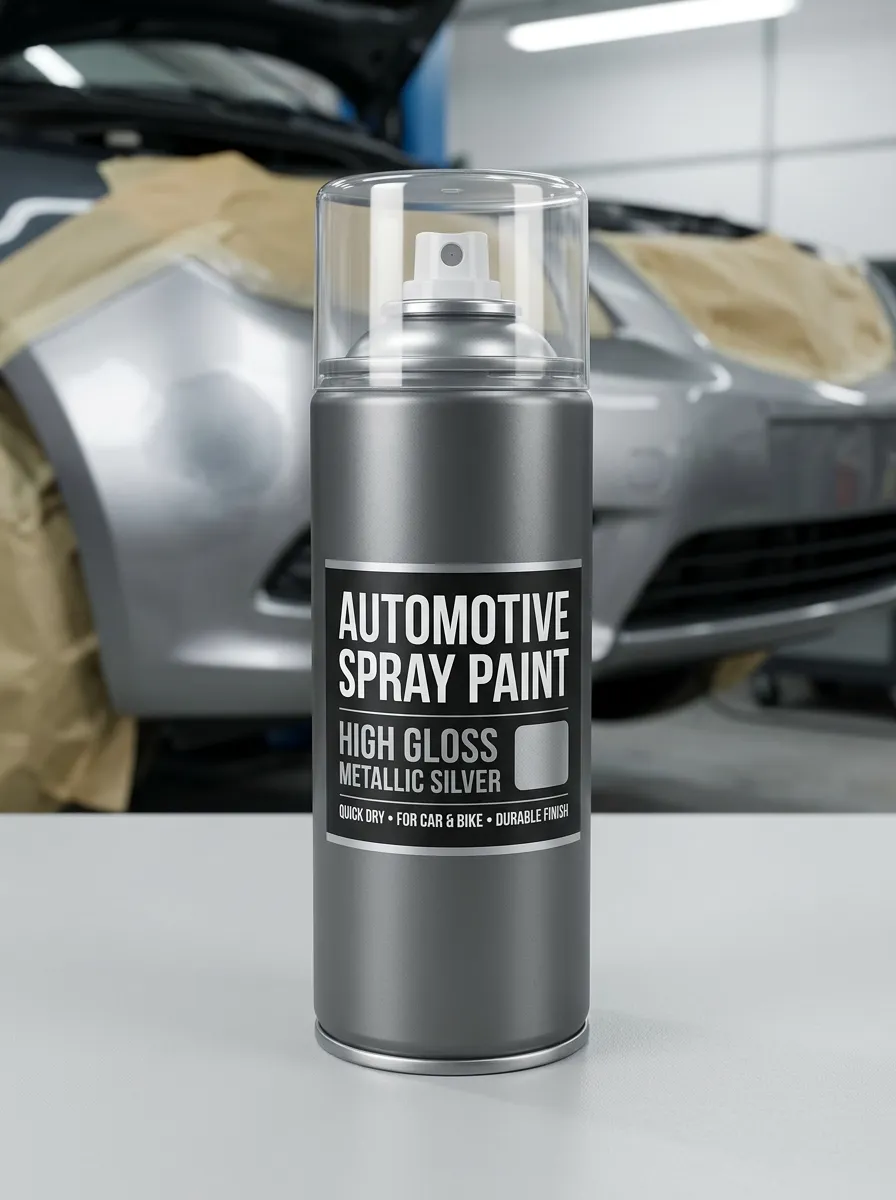 Metallic Silver Automotive Aerosol Touch-Up Paint
