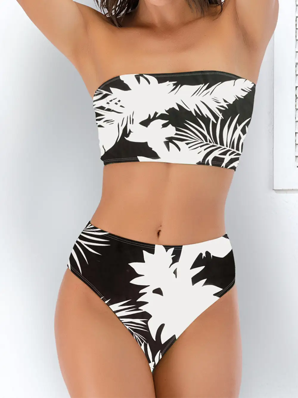 High-Waist Leopard-Print Bikini Set