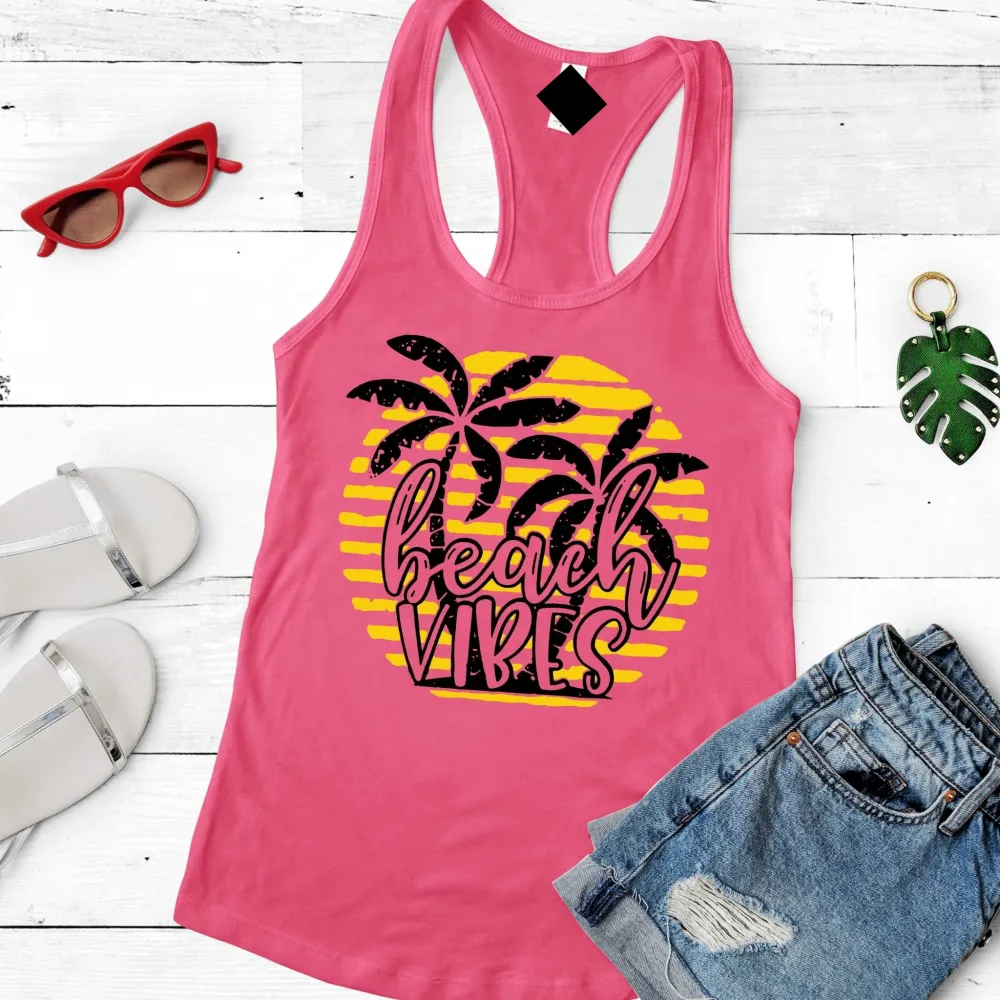 Beach Vibes Graphic Tank Top