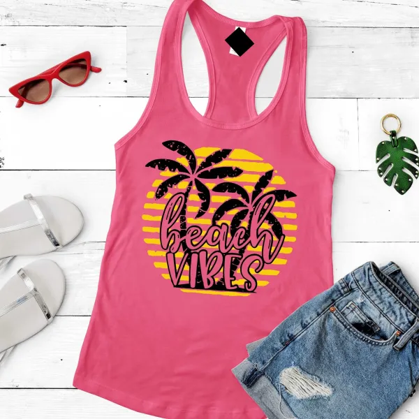 Beach Vibes Graphic Tank Top