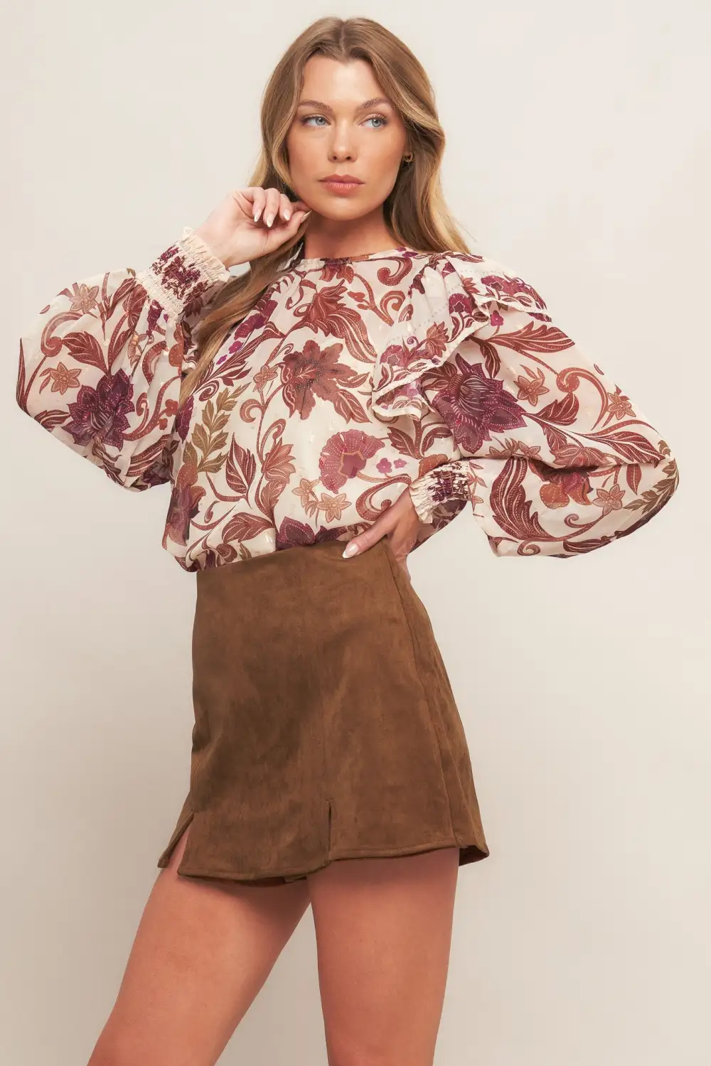 Faux Suede Skirt