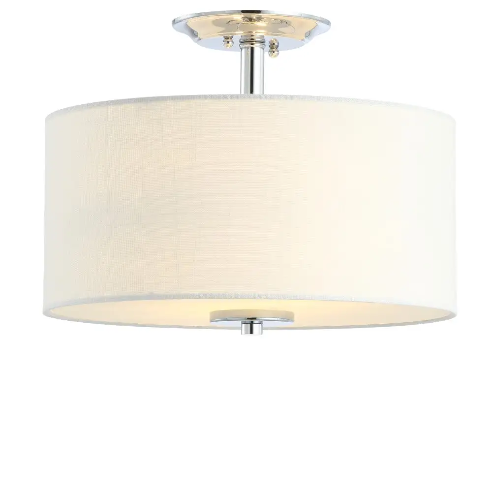 Metal Linen LED Semi-Flush Mount