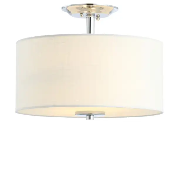 Metal Linen LED Semi-Flush Mount