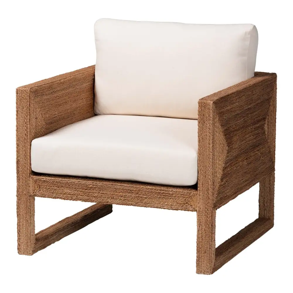 Bleached Seagrass Accent Chair