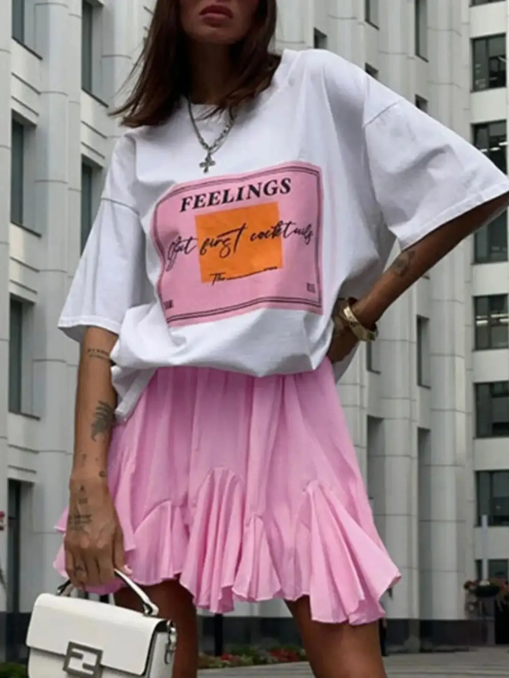 Sequin Elastic Waist Skirt