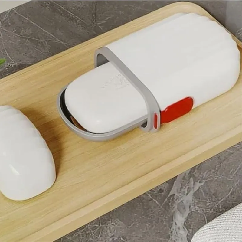 Portable Soap Dish for Travel/Camping | Waterproof Leakproof Soap Container for Home/Bathroom | Plastic Soap Box with Cover | Soap Holder (Pack of 1,Multicolor)