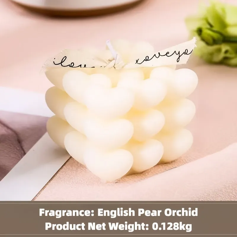 Heart-Shaped Bubble Candle