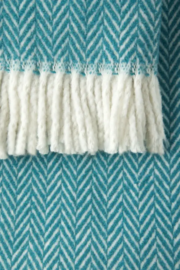 Textured Cotton Blend Throw