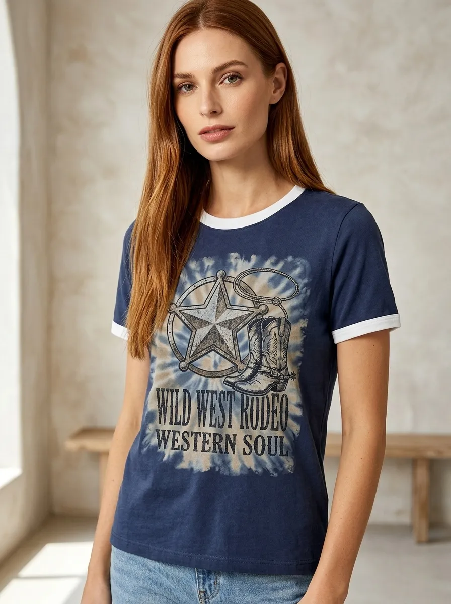 Patriotic Heritage Graphic Ringer T-Shirt