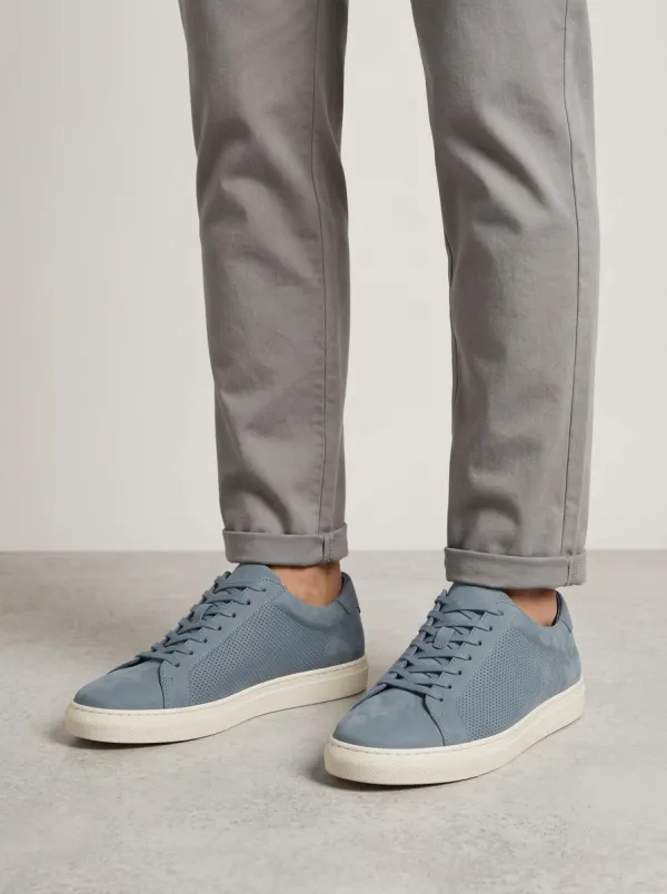 Men's Everyday Minimalist Perforated Suede Casual Sneakers