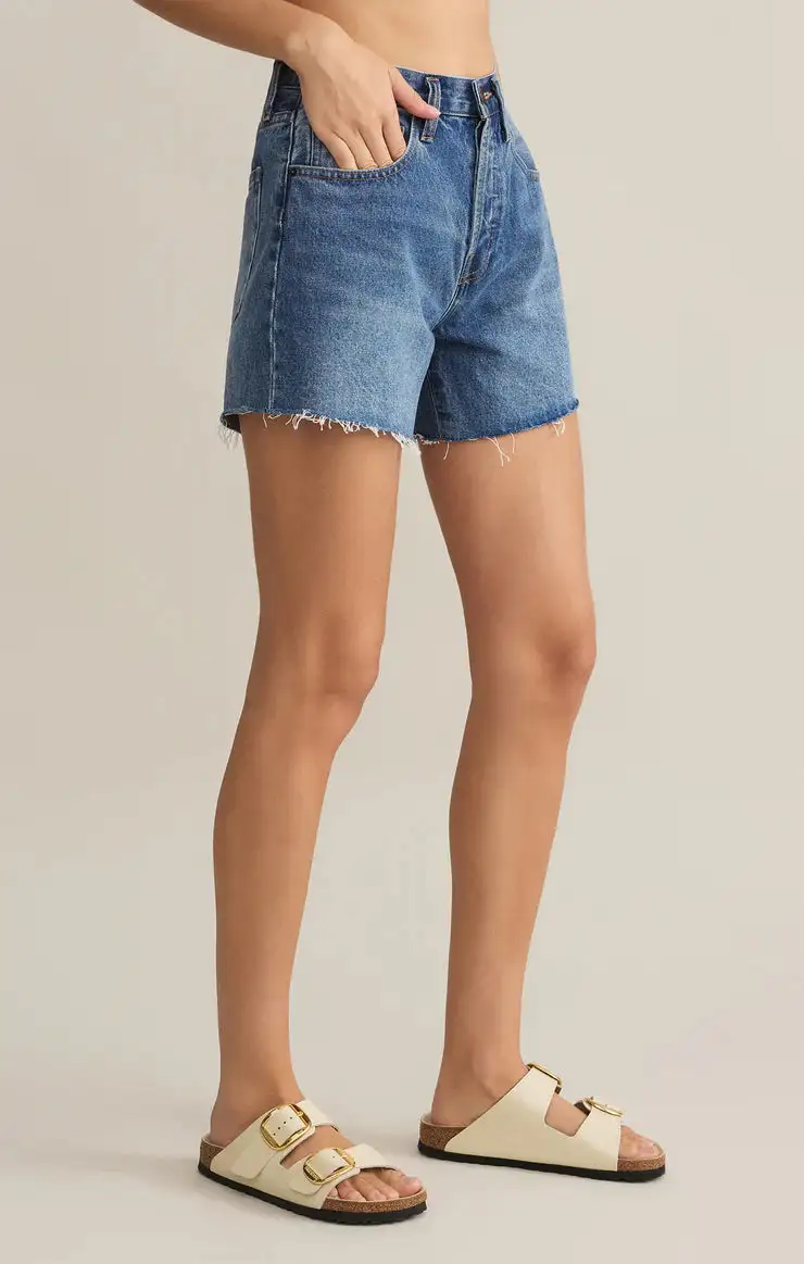 Denim High Rise Shorts