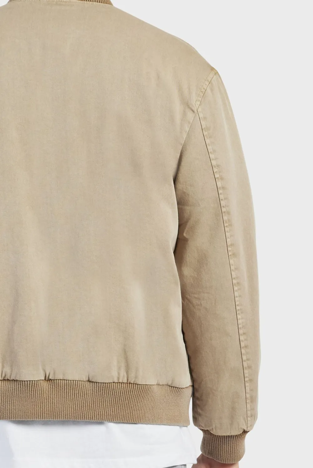 Lightweight Bomber Style Ribbed Cuff Jacket