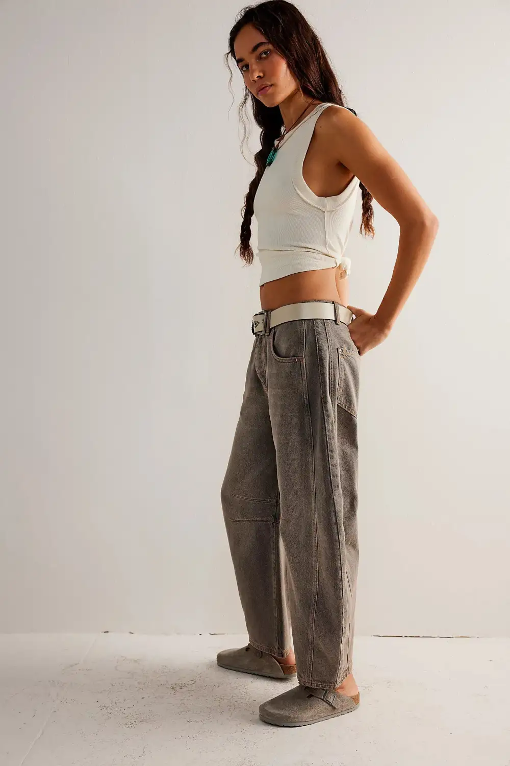 Luck Mid Rise Barrel Jeans Archive
