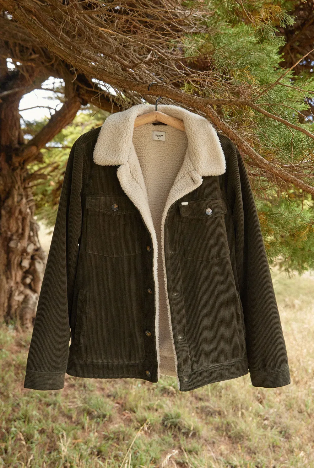 Fleece Lined Corduroy Button Up Jacket