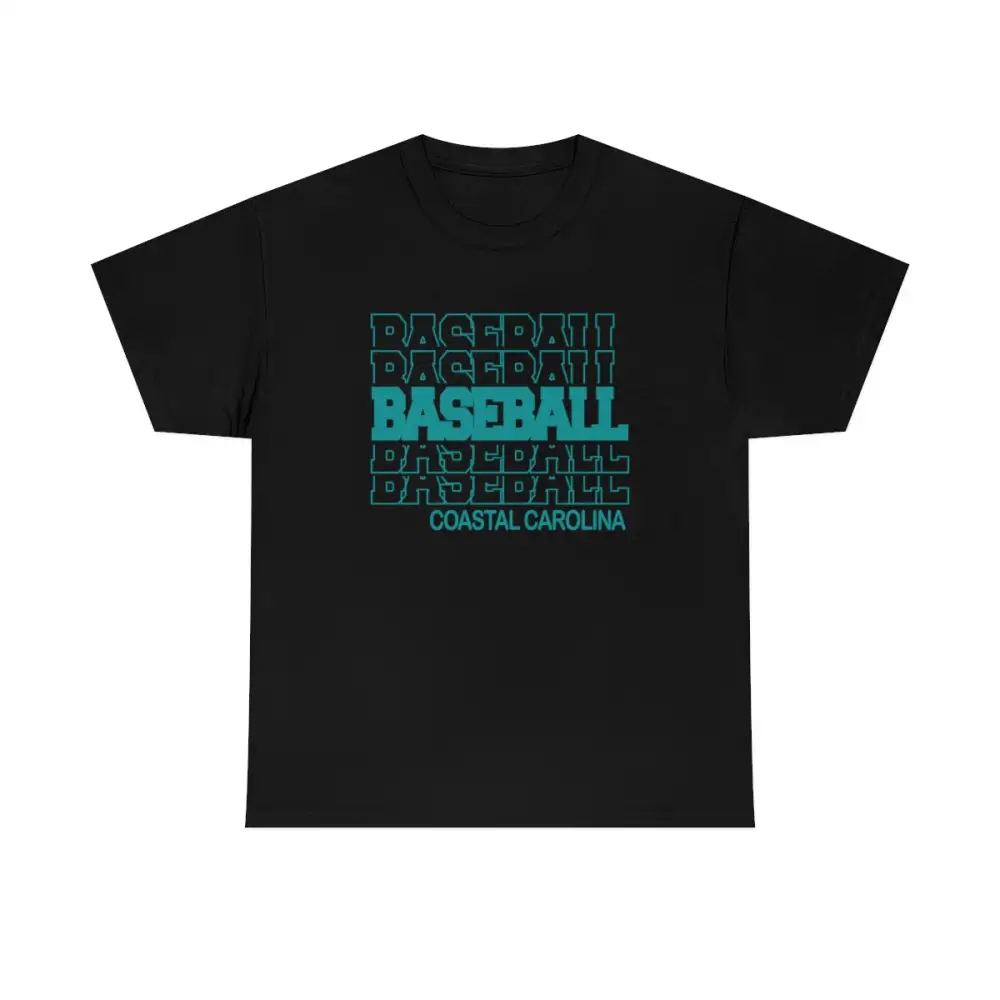 Baseball Coastal Carolina in Modern Stacked Lettering