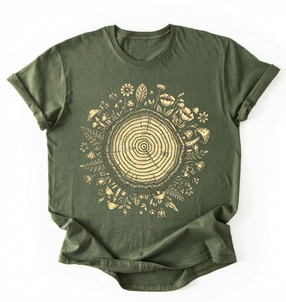 Tree Rings Graphic Cotton Tee