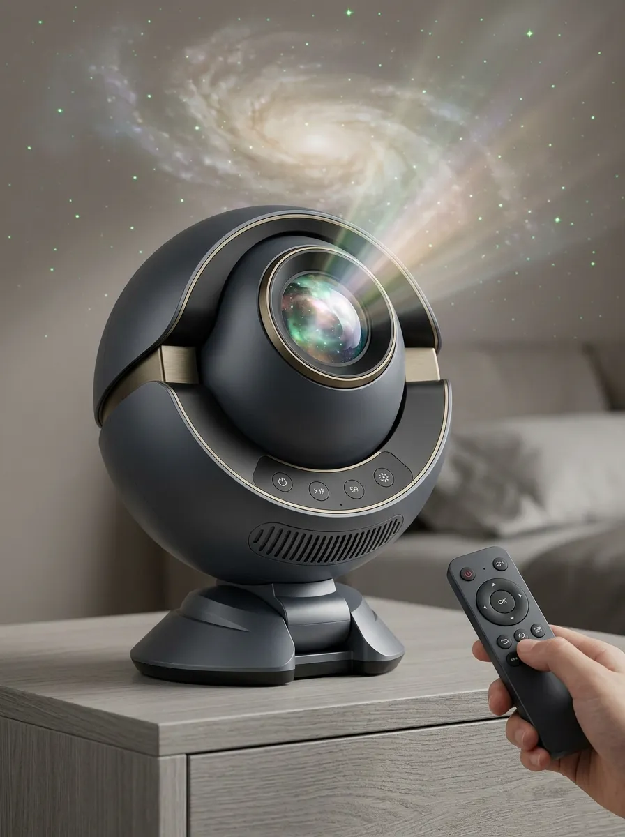 Remote-Control Galaxy Starry Sky Projector Night Light for Living Room Ambience