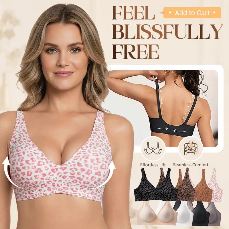 🏆 🔥Super Firming Leopard Print Jelly  Bra | Women Wirefree Bras 👍No More Sagging Breasts