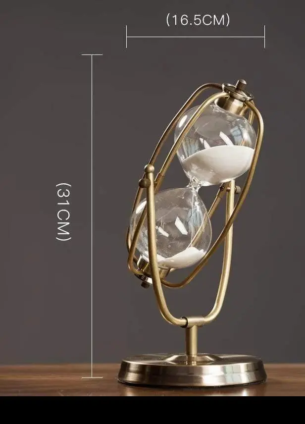 Metal Frame Decorative Hourglass