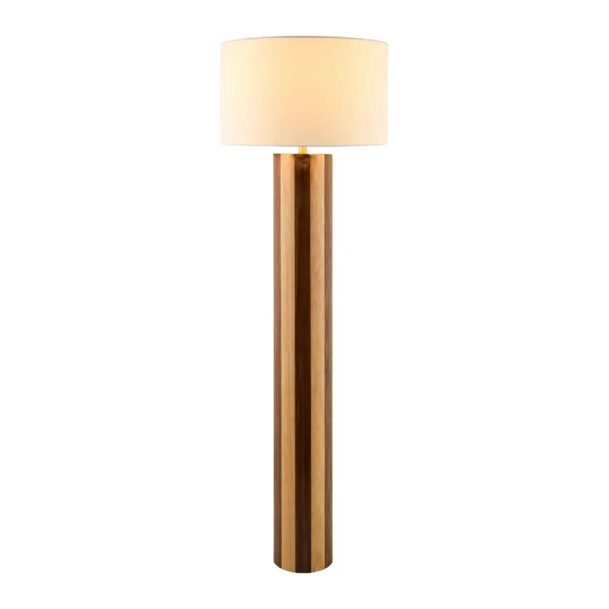 Wooden Striped Floor Lamp