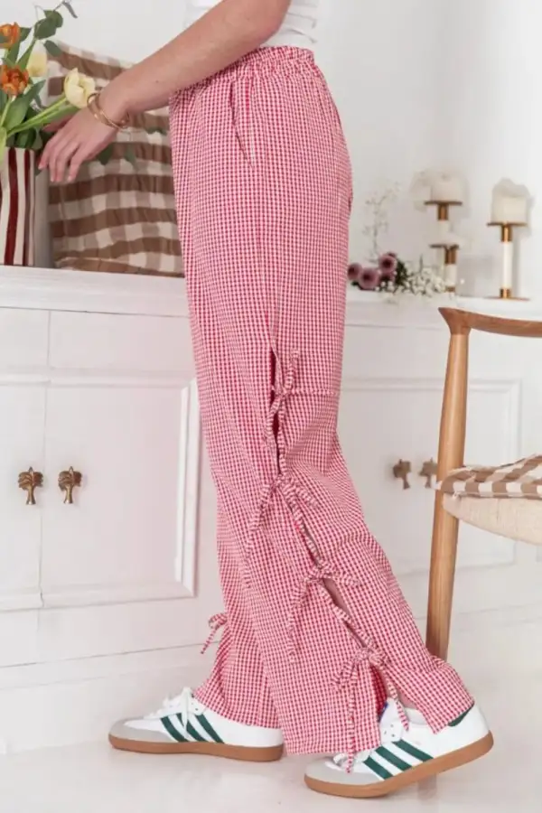 Everyday Tie Waist Tie Detail Pants