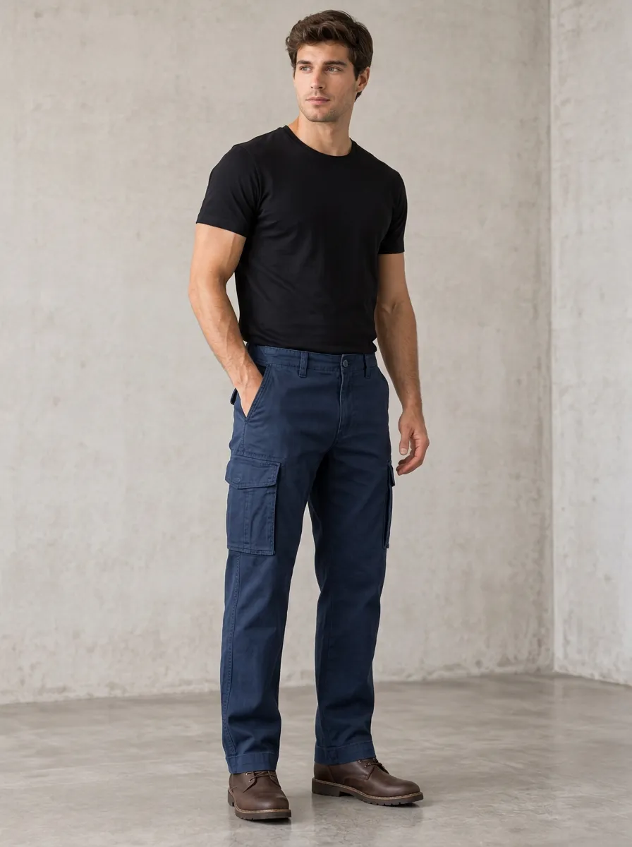 Men's Straight Fit Streamlined Cargo Pants